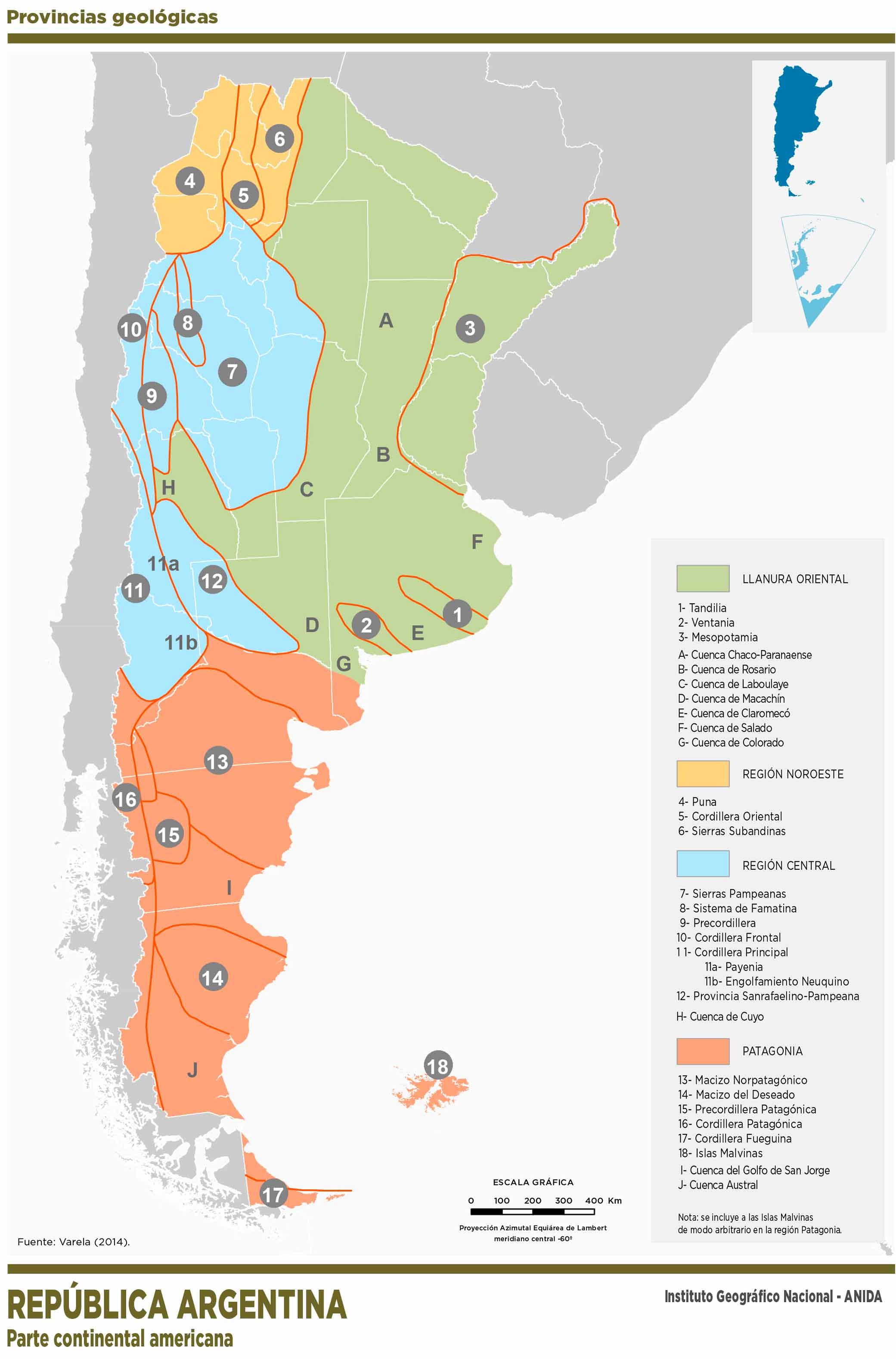Mapa de Regiones de Argentina  Mapa de argentina, Relieve de